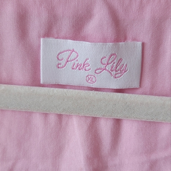 NWOT Pink Lily Boutiqe Pink and White Striped Women's Top Size XL - Picture 5 of 5